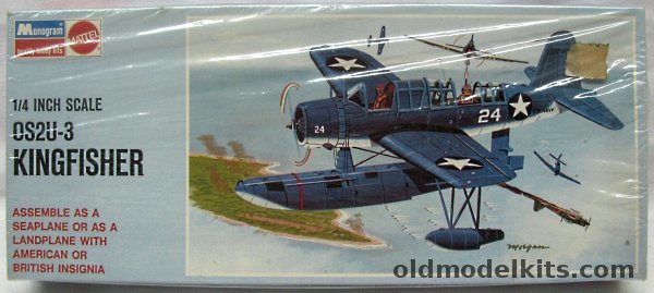 Monogram 1/48 OS2U-3 Kingfisher - RAF or US Navy Blue Box Issue - (OS2U3), 6834 plastic model kit